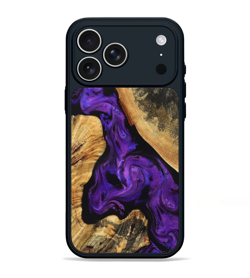 iPhone 17 Pro Max Wood Phone Case - Clover (Purple, 825198)