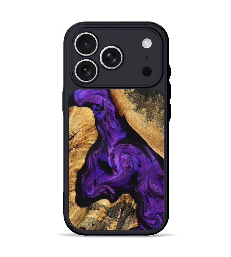 iPhone 17 Pro Wood Phone Case - Clover (Purple, 825198)