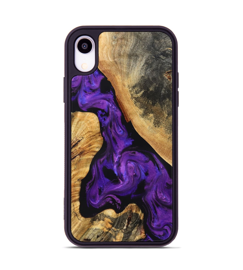 iPhone Xr Wood Phone Case - Clover (Purple, 825198)