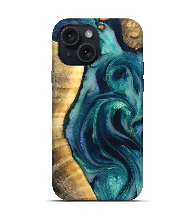iPhone 15 Wood Live Edge Phone Case - Yehuda (Cosmos, 825202)