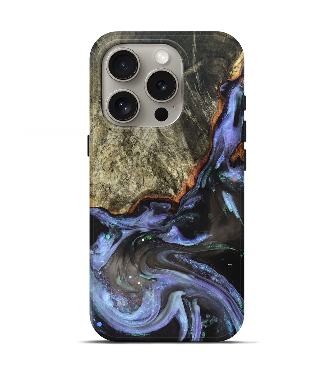 iPhone 16 Pro Wood Live Edge Phone Case - Lakelyn (Cosmos, 825206)