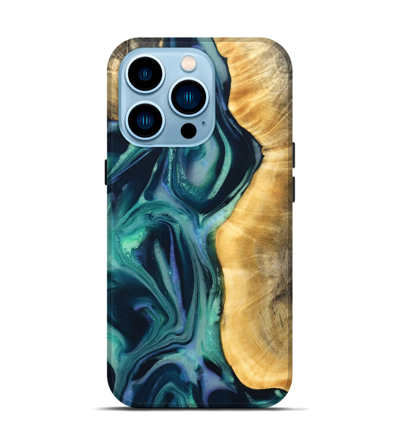 iPhone 14 Pro Wood Live Edge Phone Case - Annabel (Cosmos, 825208)