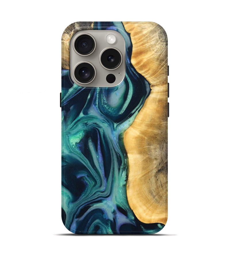 iPhone 16 Pro Wood Live Edge Phone Case - Annabel (Cosmos, 825208)
