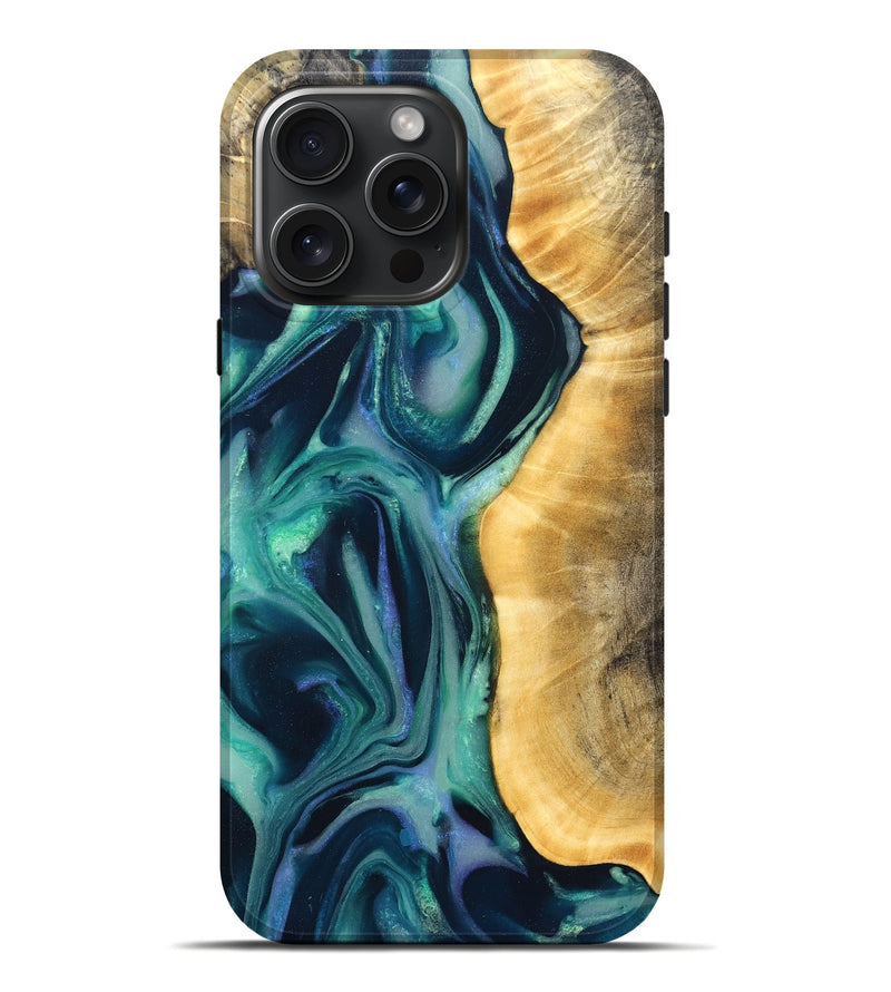 iPhone 16 Pro Max Wood Live Edge Phone Case - Annabel (Cosmos, 825208)