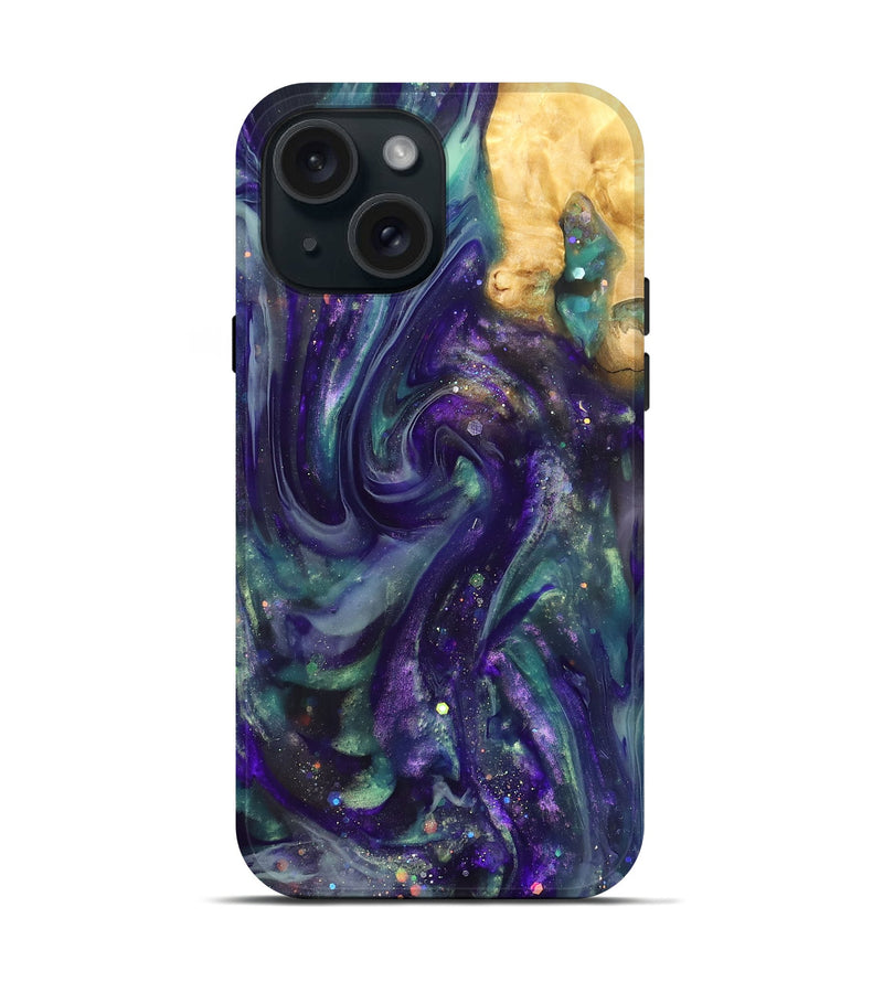 iPhone 15 Wood Live Edge Phone Case - Camille (Cosmos, 825209)