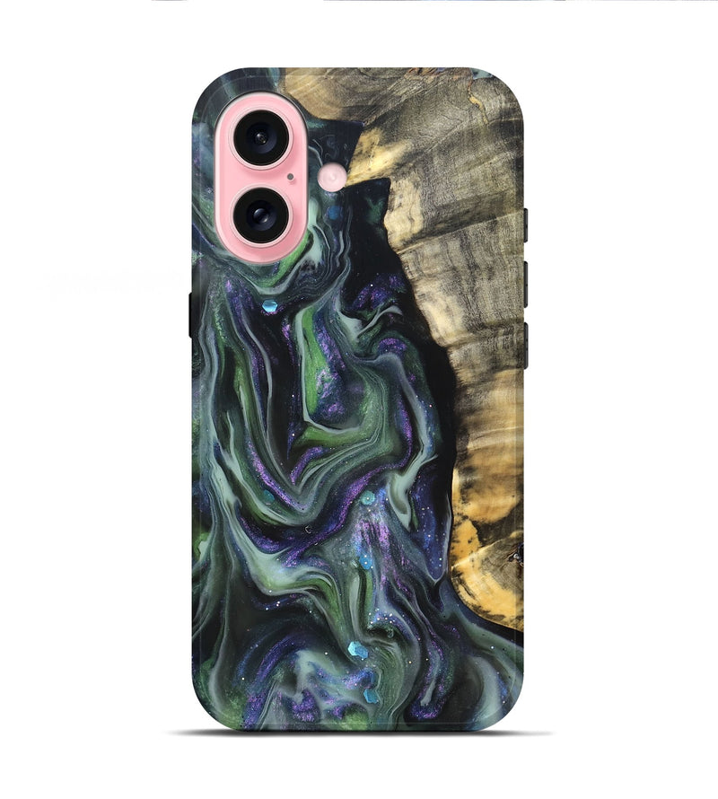 iPhone 16 Wood Live Edge Phone Case - Omar (Cosmos, 825212)