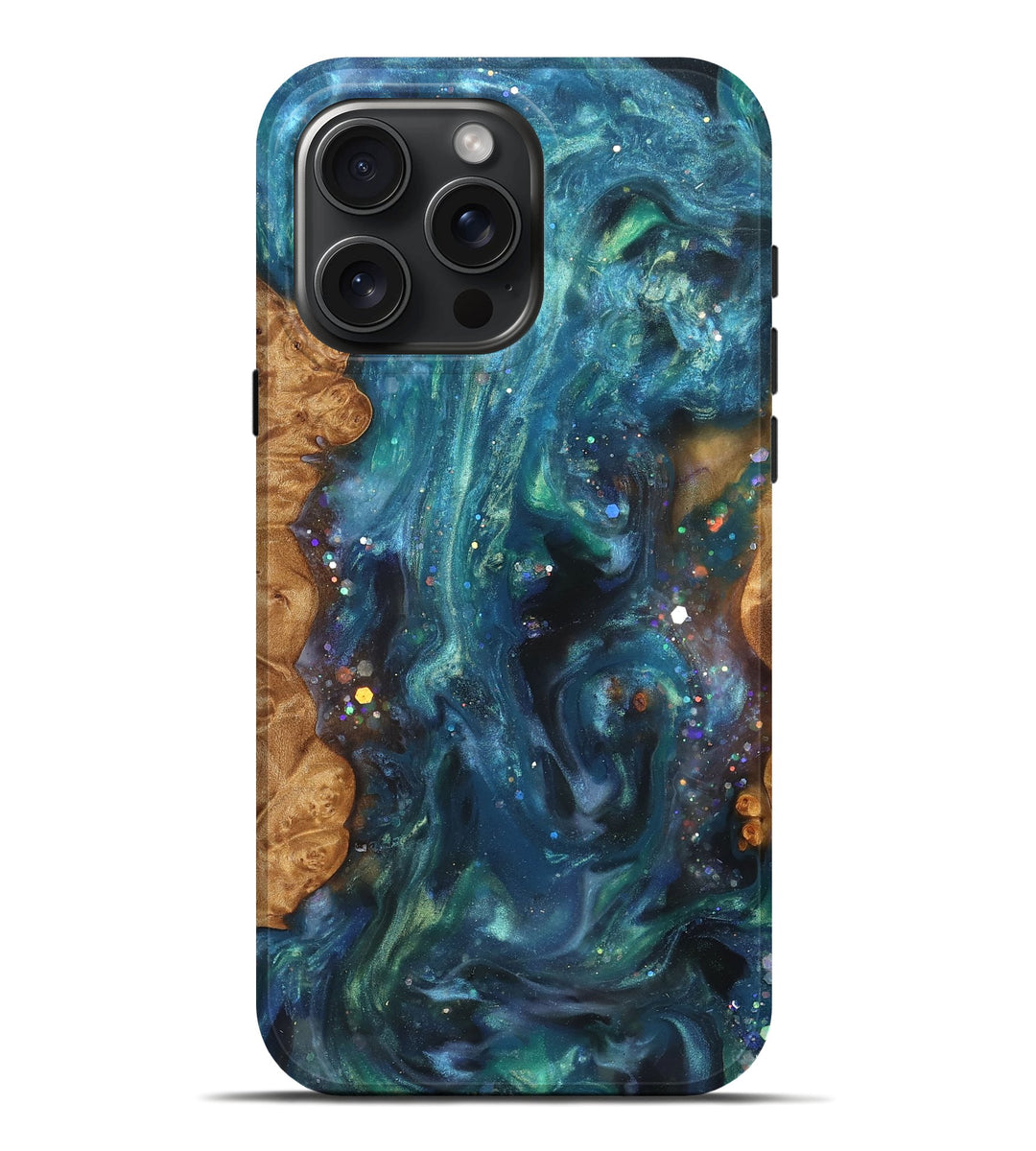iPhone 16 Pro Max Wood Live Edge Phone Case - Myrtice (Cosmos, 825215)
