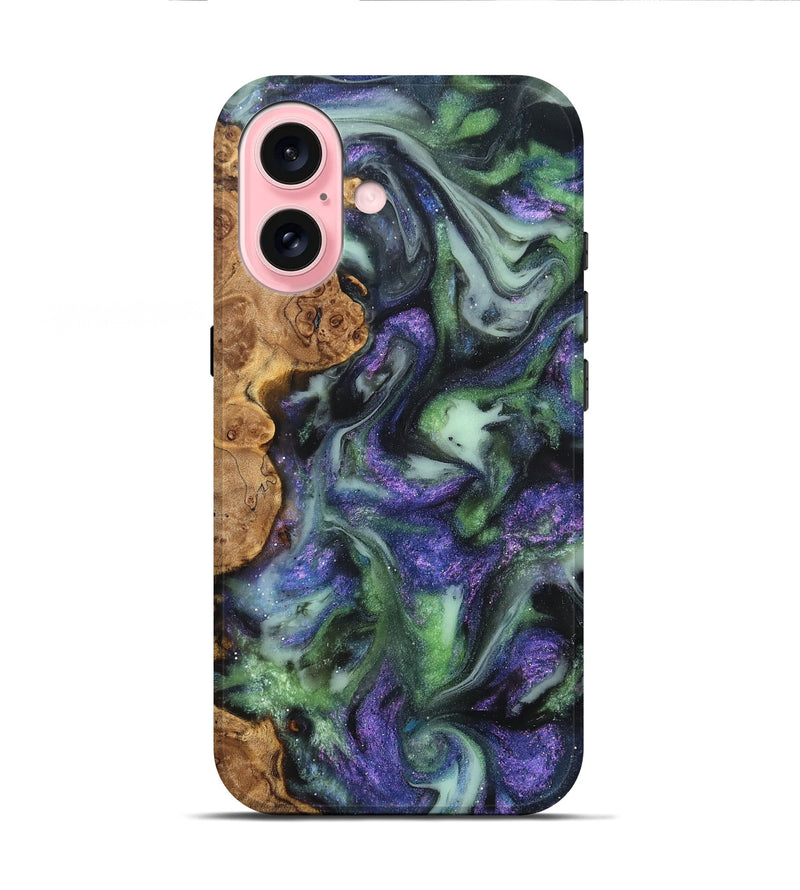 iPhone 16 Wood Live Edge Phone Case - Petra (Cosmos, 825216)