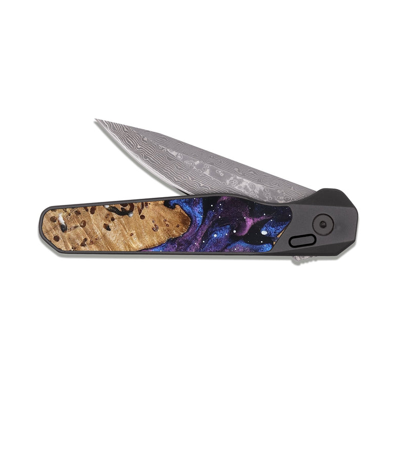 EDC Dark Damascus Wood Pocket Knife - Arian (Cosmos, 825220)