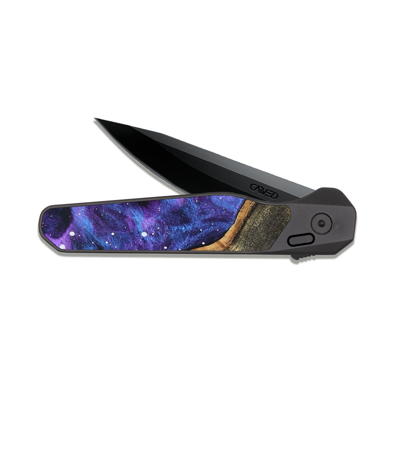 EDC Dark Slate Wood Pocket Knife - Ailani (Cosmos, 825234)