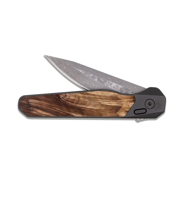 EDC Dark Damascus Wood Pocket Knife - Johnson (Cosmos, 825236)