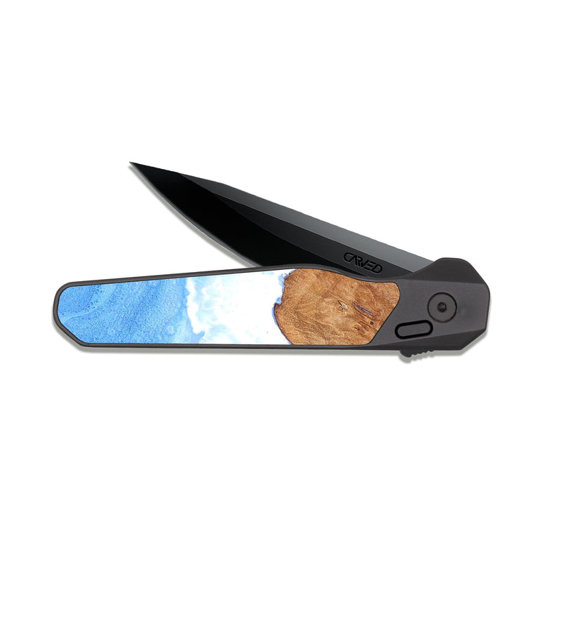 EDC Dark Slate Wood Pocket Knife - Dovie (Coastal, 825242)
