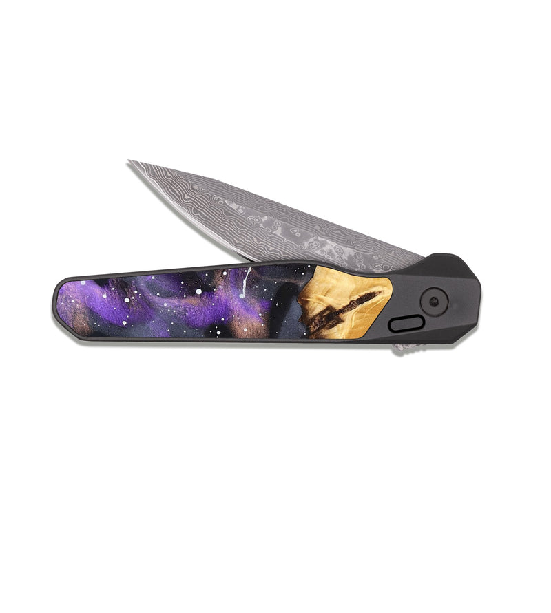 EDC Dark Damascus Wood Pocket Knife - Coleman (Cosmos, 825258)