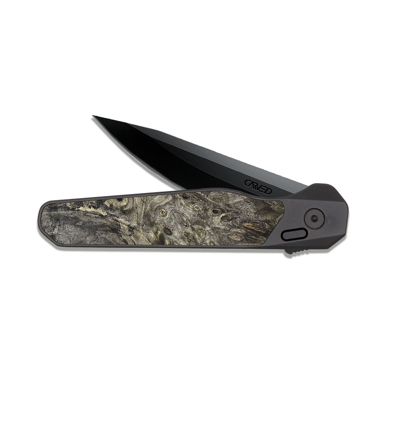 EDC Dark Slate Wood Pocket Knife - Bettie (Wood Burl, 825262)