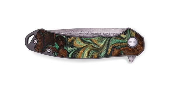 EDC Wood Pocket Knife - Mary (Green, 825264)