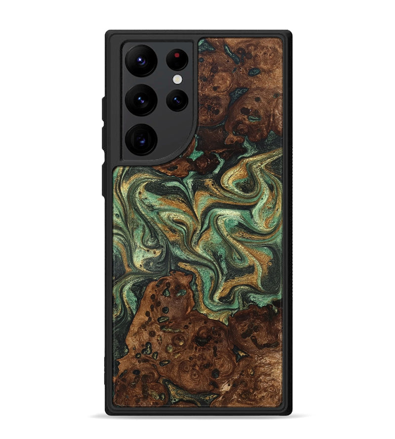 Galaxy S22 Ultra Wood Phone Case - Mary (Green, 825264)