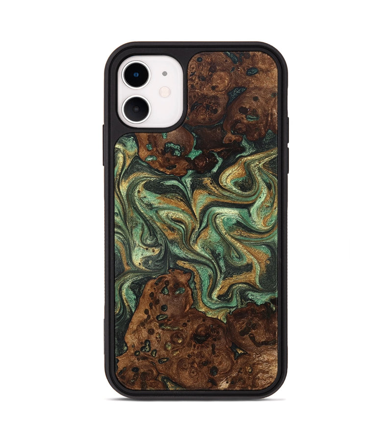 iPhone 11 Wood Phone Case - Mary (Green, 825264)