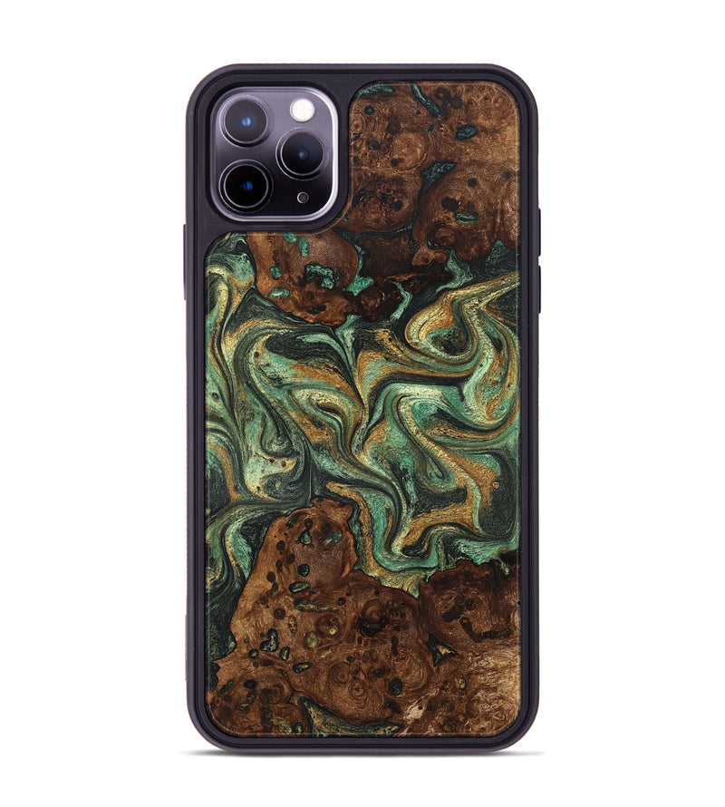 iPhone 11 Pro Max Wood Phone Case - Mary (Green, 825264)