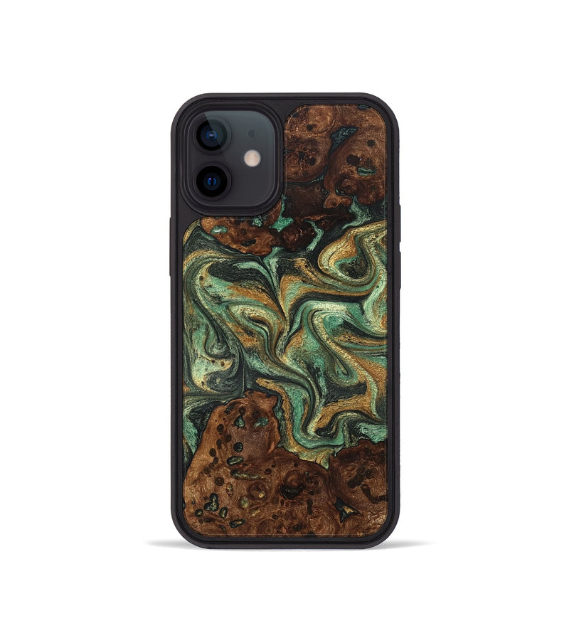 iPhone 12 mini Wood Phone Case - Mary (Green, 825264)