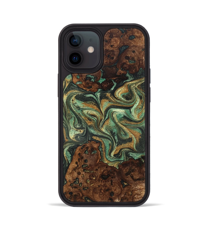 iPhone 12 Wood Phone Case - Mary (Green, 825264)