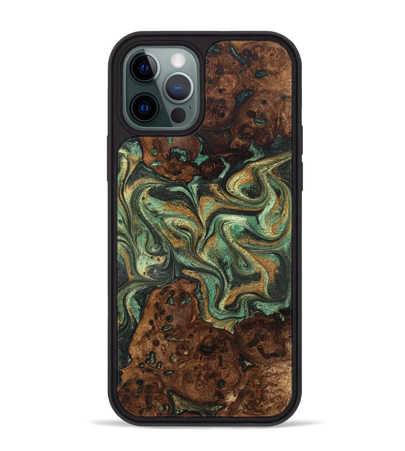 iPhone 12 Pro Max Wood Phone Case - Mary (Green, 825264)