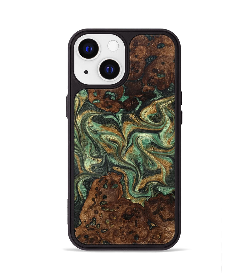 iPhone 13 Wood Phone Case - Mary (Green, 825264)