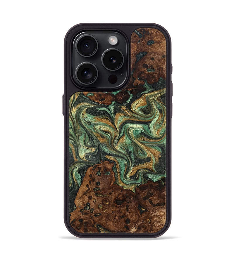 iPhone 15 Pro Wood Phone Case - Mary (Green, 825264)