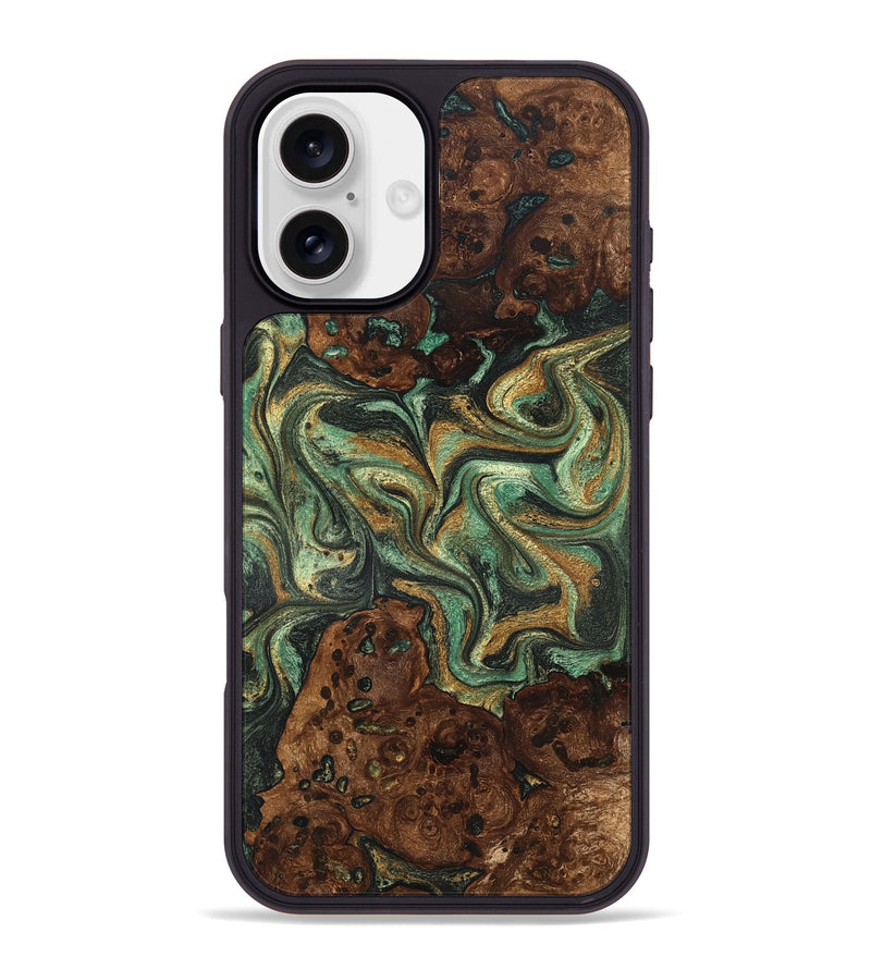 iPhone 16 Plus Wood Phone Case - Mary (Green, 825264)