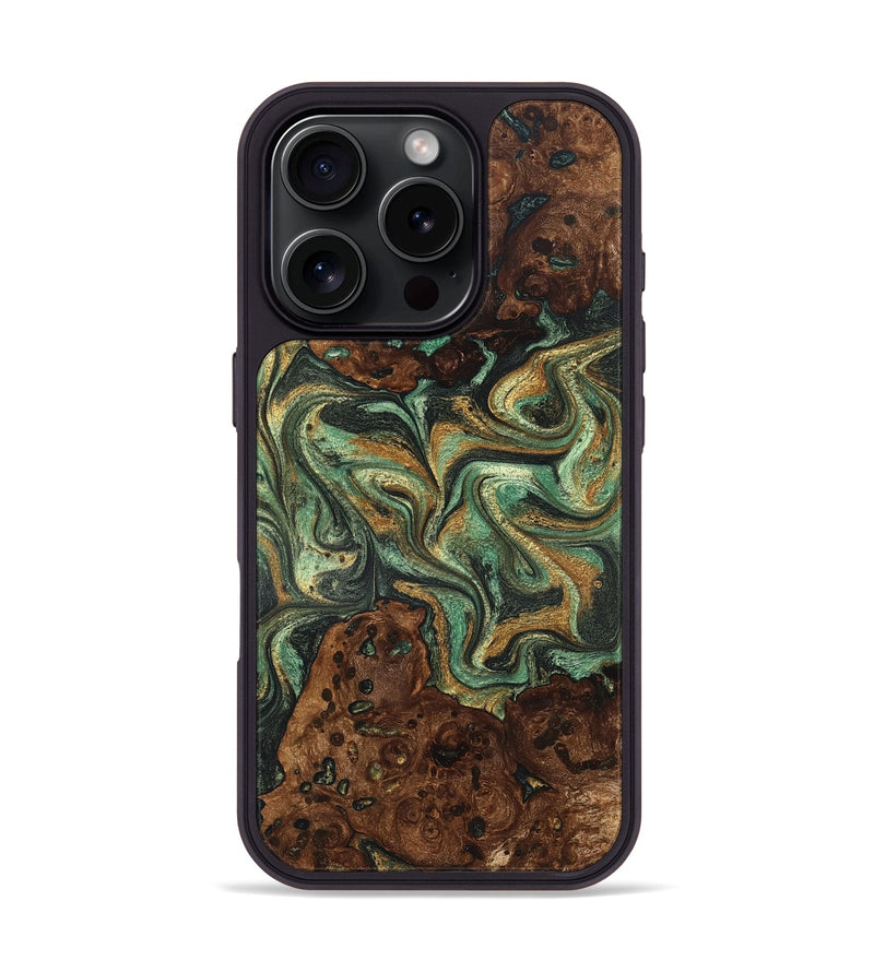 iPhone 16 Pro Wood Phone Case - Mary (Green, 825264)
