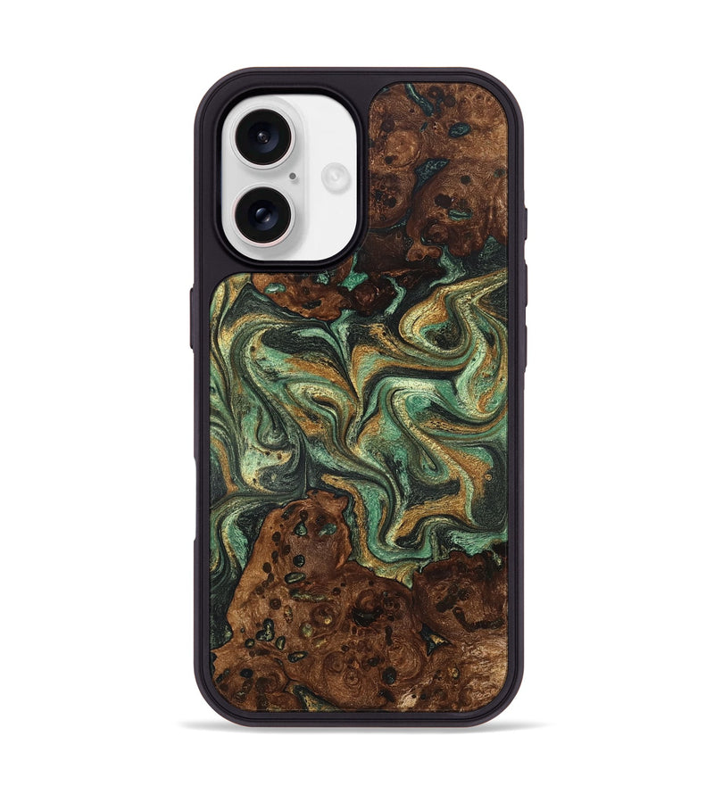iPhone 17 Wood Phone Case - Mary (Green, 825264)