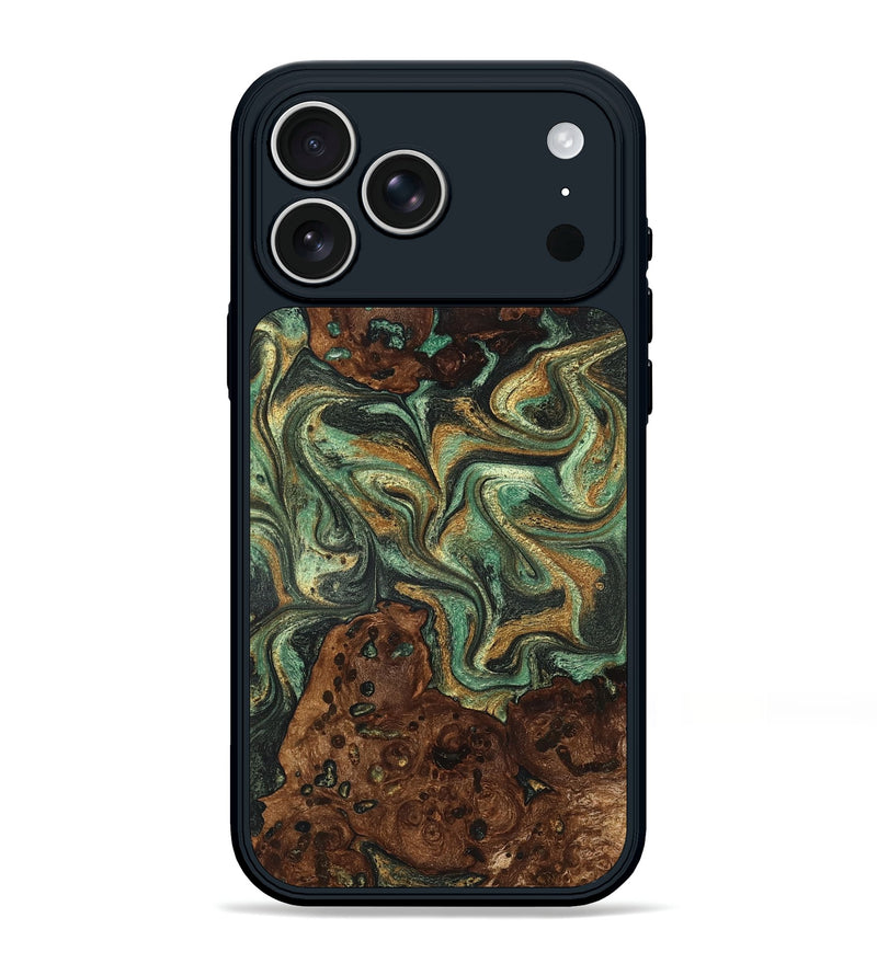 iPhone 17 Pro Max Wood Phone Case - Mary (Green, 825264)