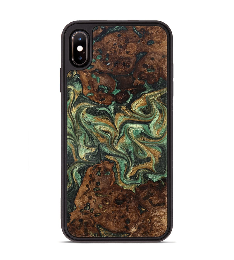 iPhone Xs Max Wood Phone Case - Mary (Green, 825264)