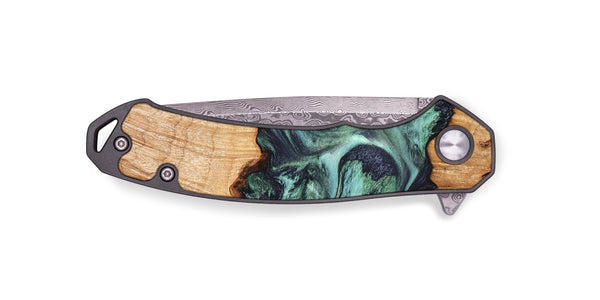 EDC Wood Pocket Knife - Ari (Green, 825265)
