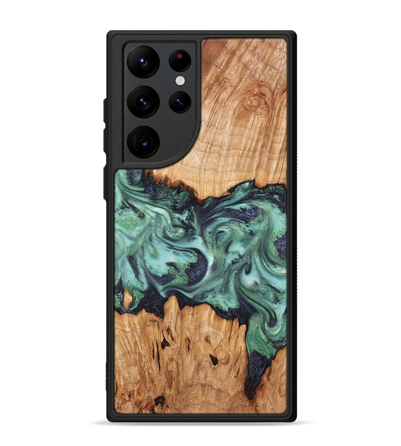Galaxy S22 Ultra Wood Phone Case - Ari (Green, 825265)
