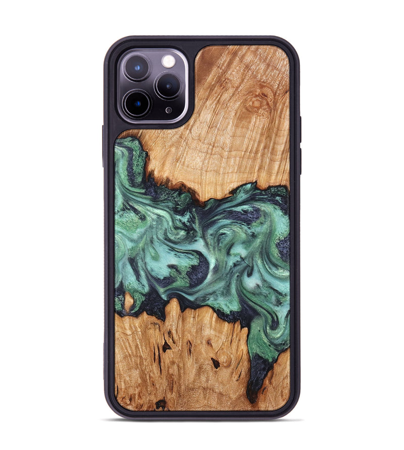 iPhone 11 Pro Max Wood Phone Case - Ari (Green, 825265)