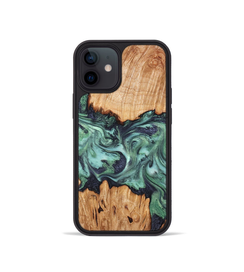 iPhone 12 mini Wood Phone Case - Ari (Green, 825265)