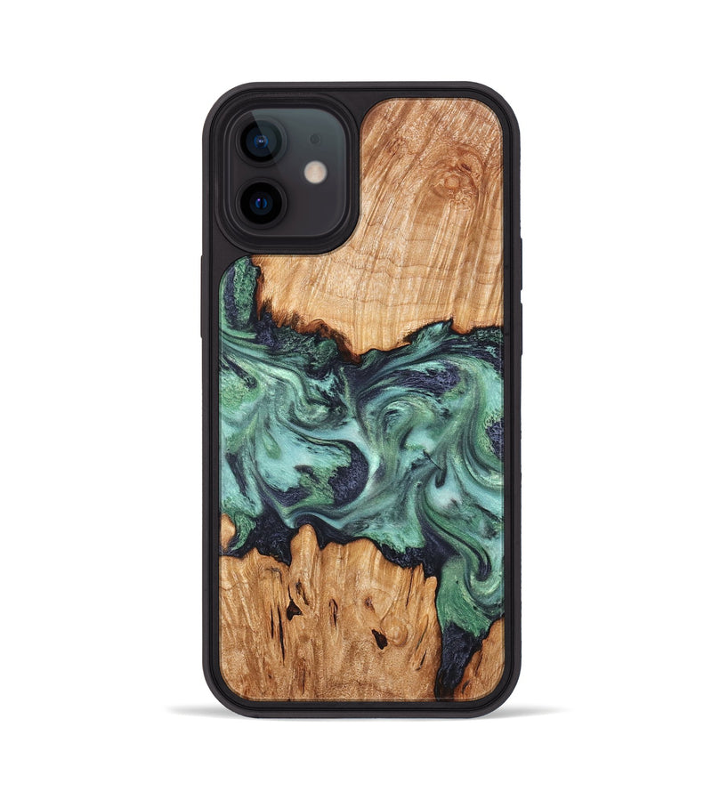 iPhone 12 Wood Phone Case - Ari (Green, 825265)