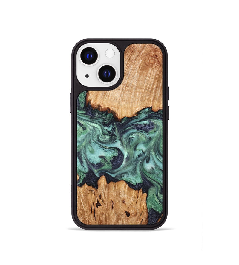 iPhone 13 mini Wood Phone Case - Ari (Green, 825265)