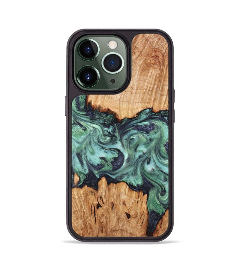 iPhone 13 Pro Wood Phone Case - Ari (Green, 825265)