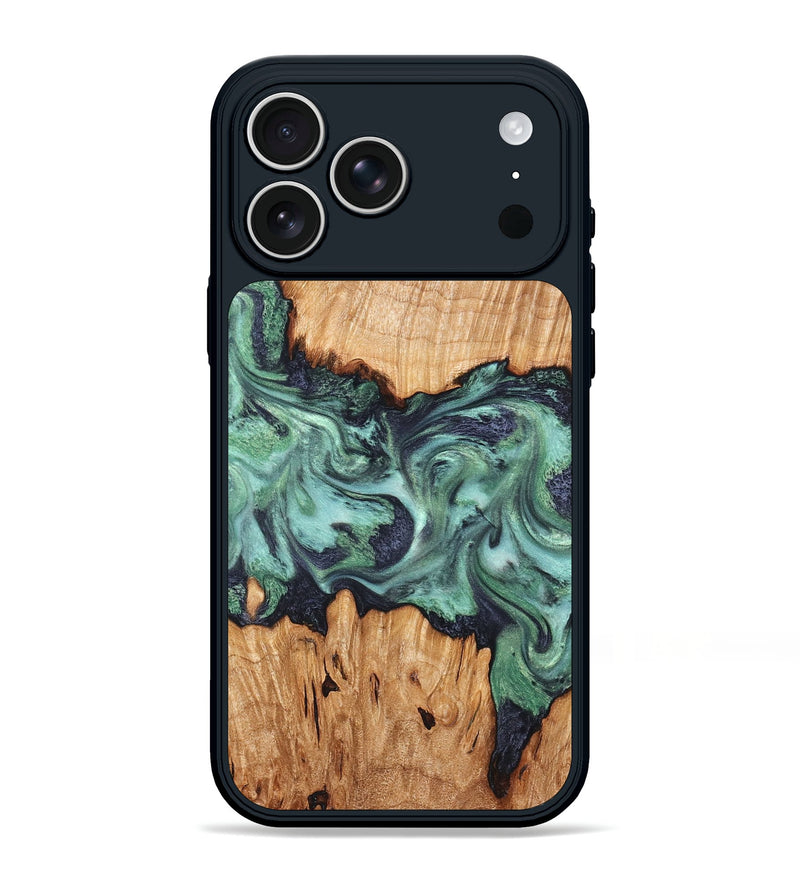 iPhone 17 Pro Max Wood Phone Case - Ari (Green, 825265)