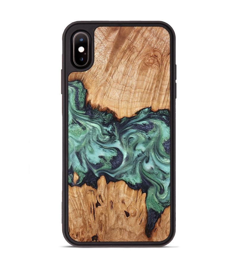 iPhone Xs Max Wood Phone Case - Ari (Green, 825265)