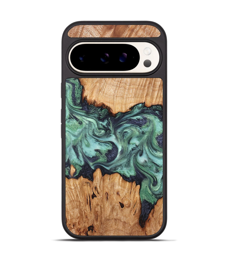 Pixel 9 Pro Wood Phone Case - Ari (Green, 825265)