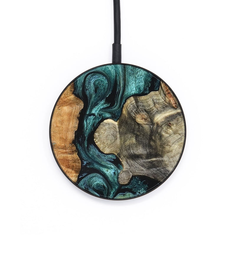 Circle Wood Wireless Charger - Leda (Green, 825266)