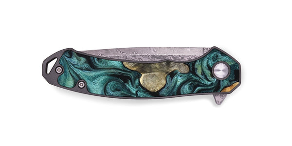 EDC Wood Pocket Knife - Leda (Green, 825266)