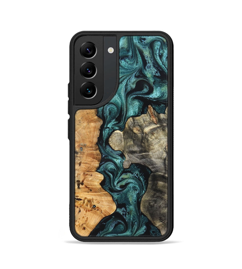 Galaxy S22 Wood Phone Case - Leda (Green, 825266)