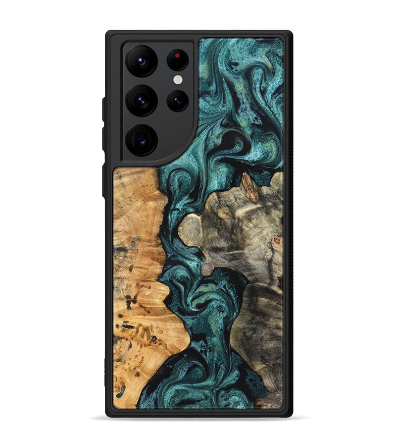 Galaxy S22 Ultra Wood Phone Case - Leda (Green, 825266)