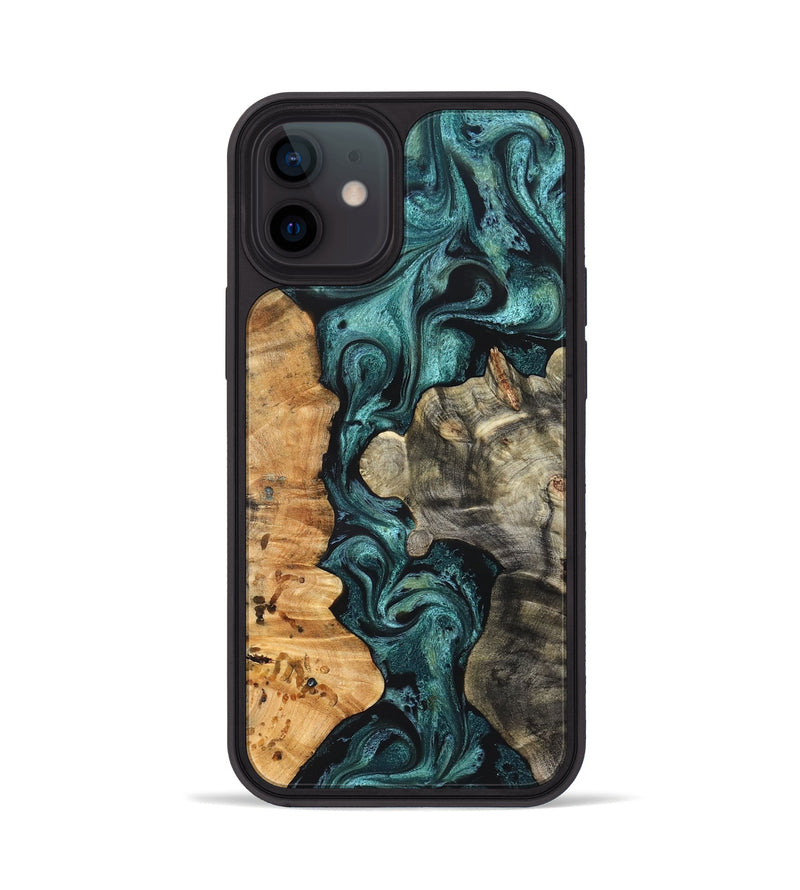 iPhone 12 Wood Phone Case - Leda (Green, 825266)