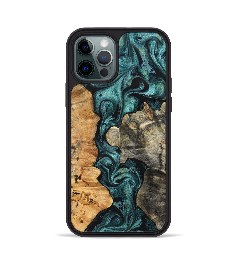 iPhone 12 Pro Wood Phone Case - Leda (Green, 825266)
