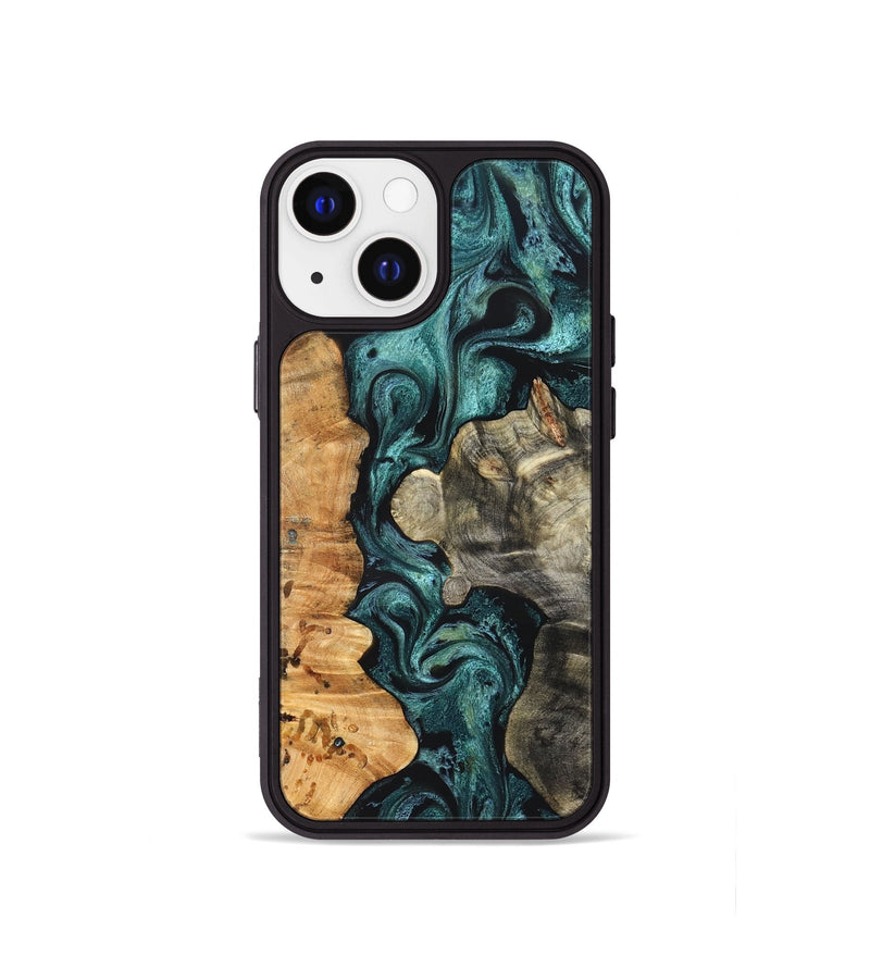 iPhone 13 mini Wood Phone Case - Leda (Green, 825266)