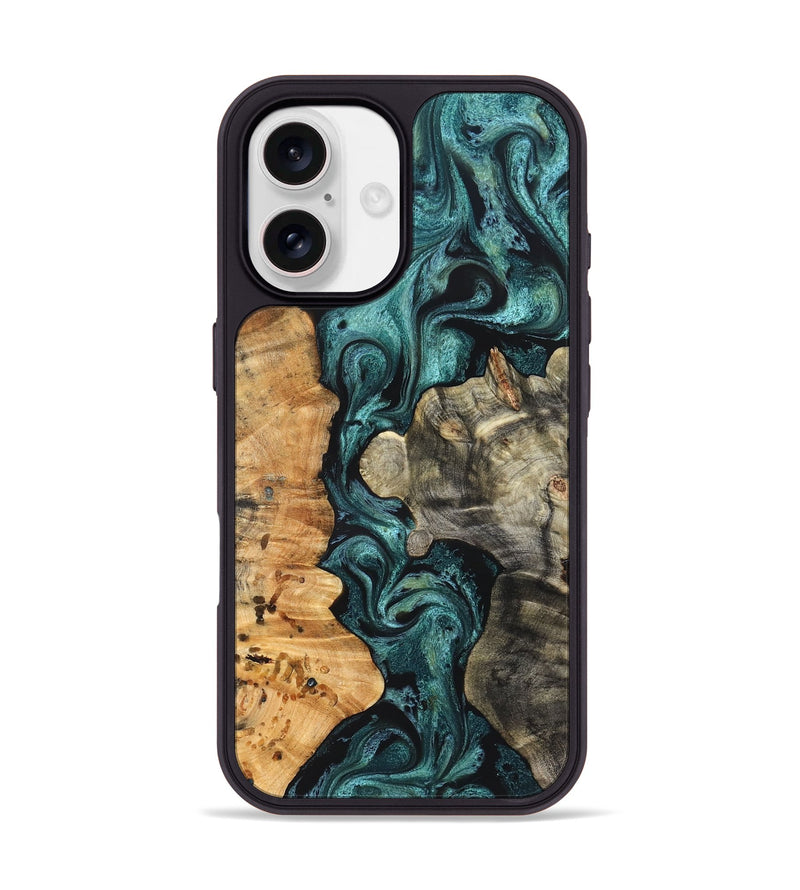 iPhone 17 Wood Phone Case - Leda (Green, 825266)